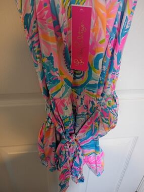 Lilly Pulitzer Shorts Romper W Tie Waist NWT XL  HAS POCKETS!